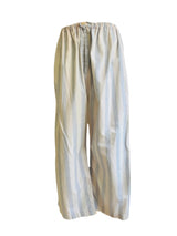 1940s Striped Cotton Pajama Pants
