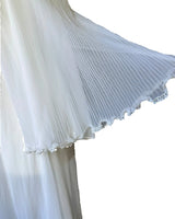Vintage White Pleated Lace Trimmed Nightgown