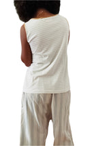 Vintage Pierre Cardin White Striped Tank top