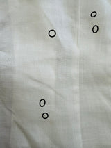 White Linen Embroidered Short Sleeved Blouse