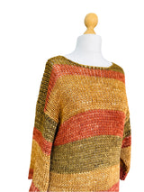 1990s Vintage Jil Sander Striped Earthtone Sweater