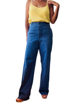 Vintage Indigo Blue French Workwear Pants