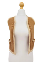 Vintage Celine Light Brown Wool Knit Vest