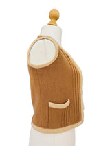 Vintage Celine Light Brown Wool Knit Vest
