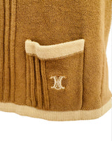 Vintage Celine Light Brown Wool Knit Vest