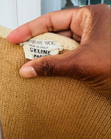 Vintage Celine Light Brown Wool Knit Vest