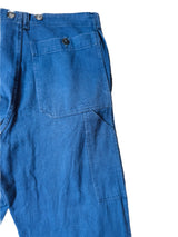Vintage Indigo Blue French Workwear Pants