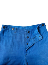 Vintage Indigo Blue French Workwear Pants
