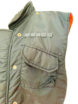 Vintage 90s Schott Brothers Flyer Navy Nylon Quilted Vest