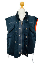 Vintage 90s Schott Brothers Flyer Navy Nylon Quilted Vest