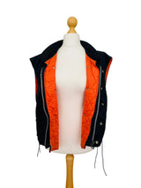 Vintage 90s Schott Brothers Flyer Navy Nylon Quilted Vest