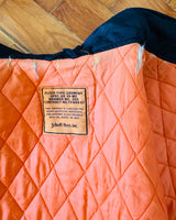 Vintage 90s Schott Brothers Flyer Navy Nylon Quilted Vest