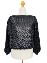 Vintage Pierre Cardin Black Sequin Top