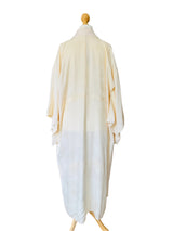 Vintage Ivory Silk Kimono Robe