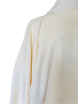 Vintage Ivory Silk Kimono Robe