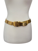 1980s Shiny Gold Metal Belt