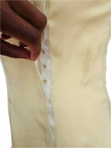 Beige Silk Slipdress w/Crystal Rhinestone Strap Detail
