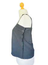 Vintage Guy Laroche Charcoal Silk Tank Top