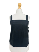 Vintage Guy Laroche Charcoal Silk Tank Top