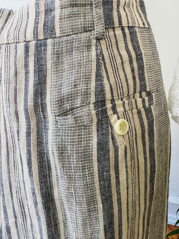 Max Mara Striped Linen Pants
