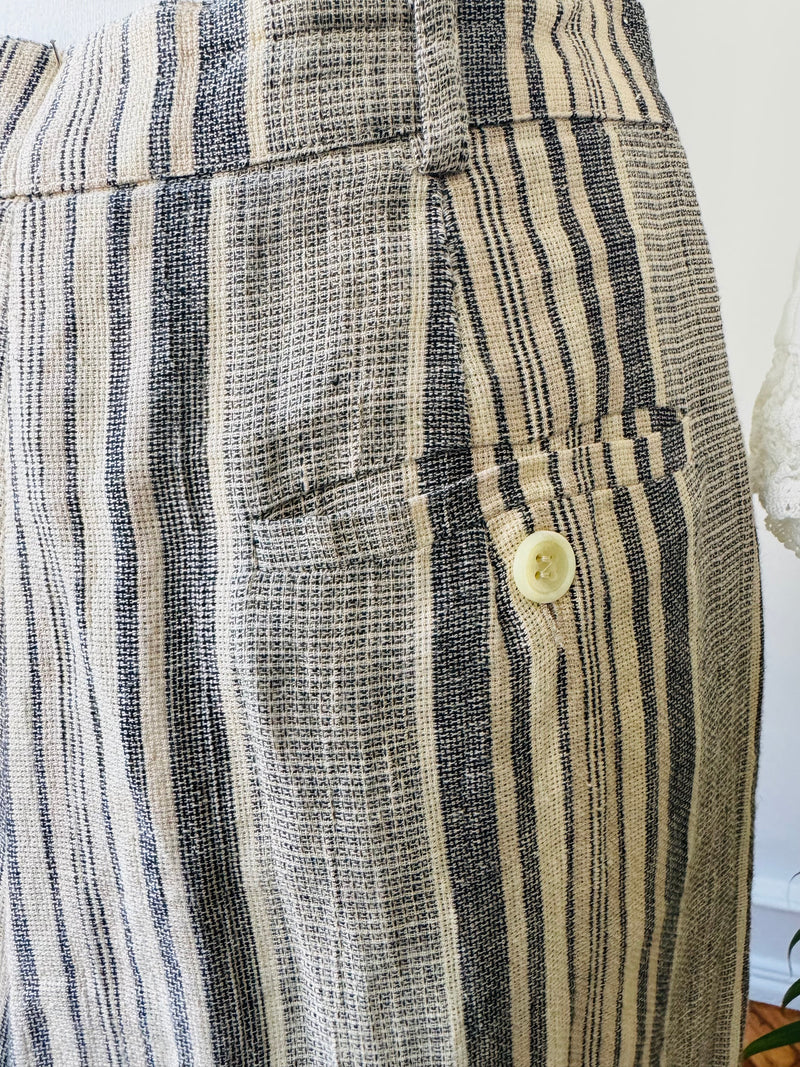 Max Mara Striped Linen Pants