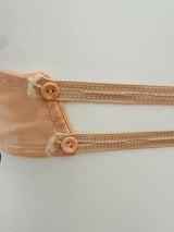 1950s Peach Cotton Sateen Strapless Bra