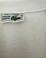 Vintage Lacoste White Deep V-Neck Cardigan