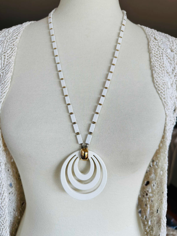 Vintage Signed Monet Art Deco Style Necklace