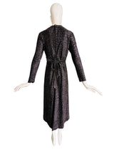 1960's Black And Silver Lurex Evening Gown