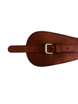 Wide Brown Leather Corset Style Western  Belt