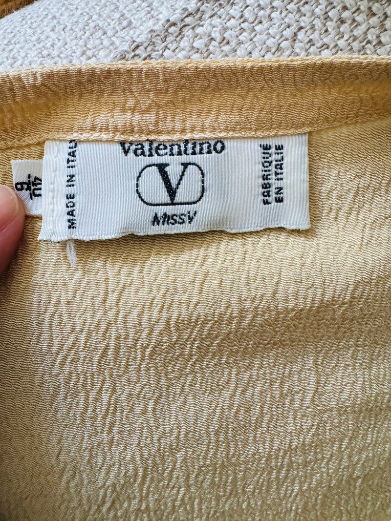 Valentino Crinkled Silk Blouse