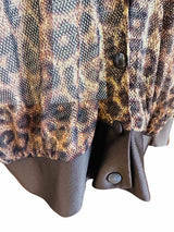 Vintage Gottex for Saks Fifth Avenue Mesh Leopard Print Jacket