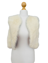 Vintage Reversible Ivory Rabbit Fur Vest
