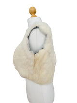 Vintage Reversible Ivory Rabbit Fur Vest