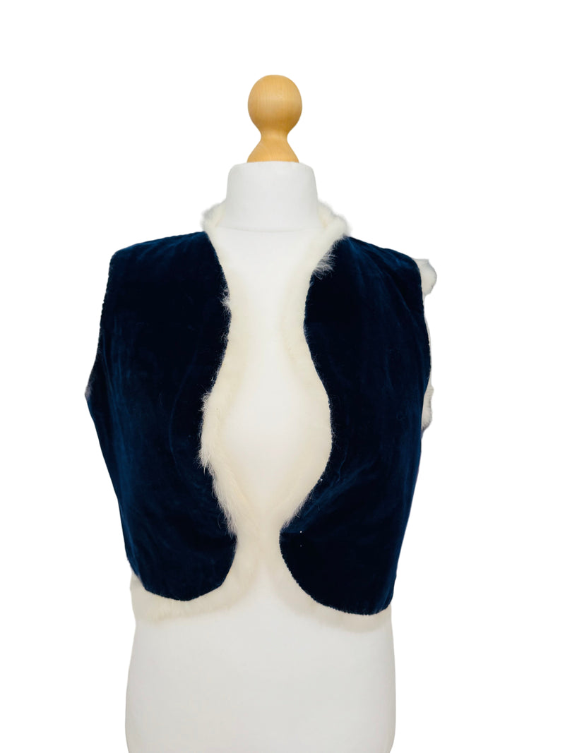 Vintage Reversible Ivory Rabbit Fur Vest