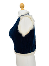 Vintage Reversible Ivory Rabbit Fur Vest