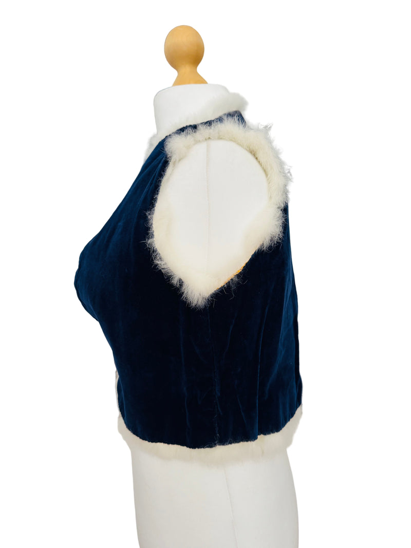 Vintage Reversible Ivory Rabbit Fur Vest