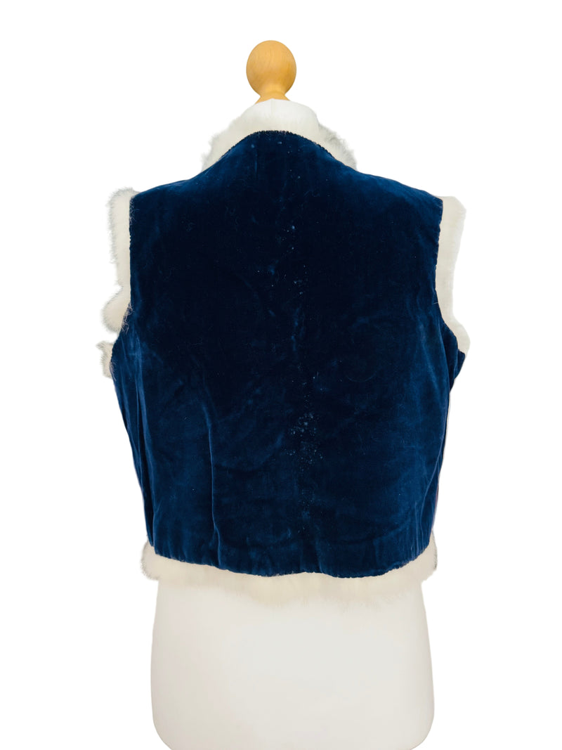 Vintage Reversible Ivory Rabbit Fur Vest