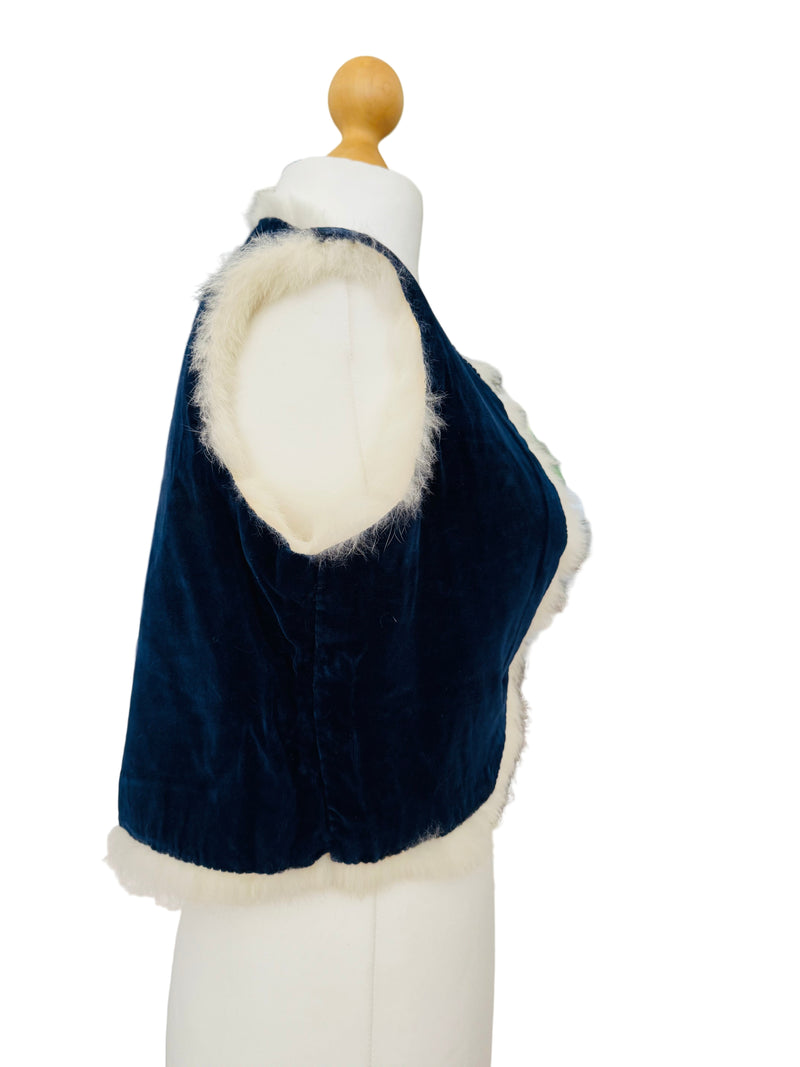 Vintage Reversible Ivory Rabbit Fur Vest