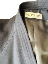 Vintage Navy Wool Crepe Swing Coat