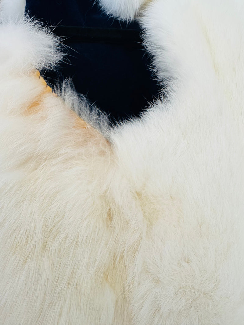 Vintage Reversible Ivory Rabbit Fur Vest