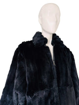 Reversible Black Sheared Mink Dolman Sleeve Jacket
