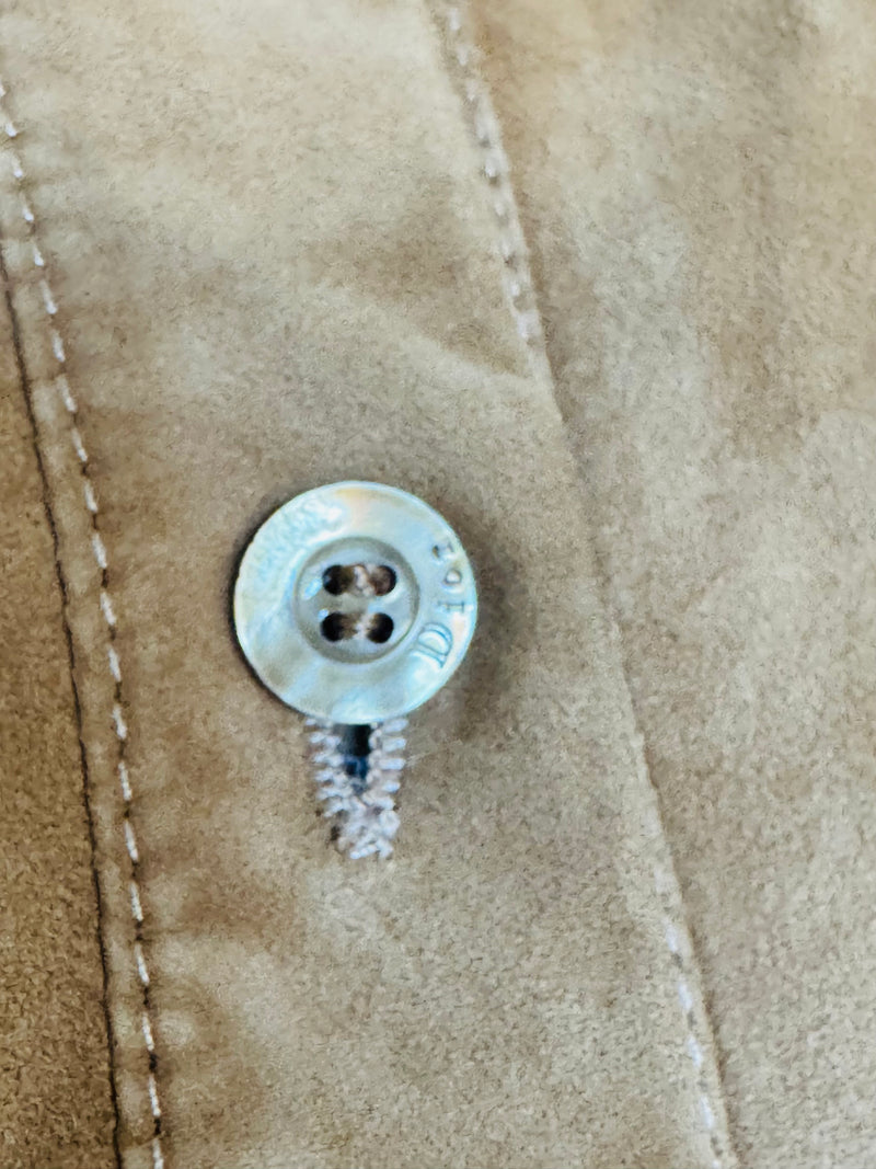 Vintage Christian Dior Camel Suede Shift Dress