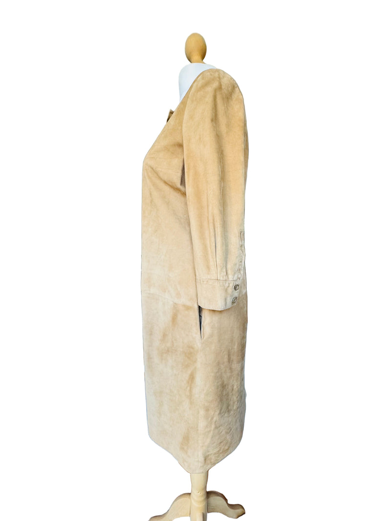 Vintage Christian Dior Camel Suede Shift Dress