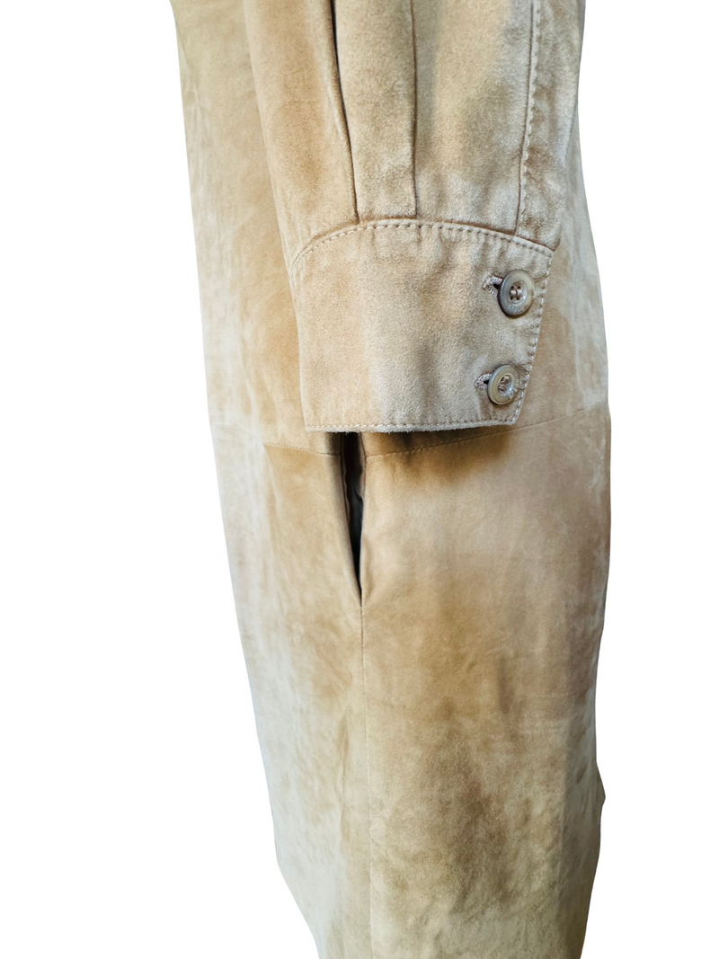 Vintage Christian Dior Camel Suede Shift Dress