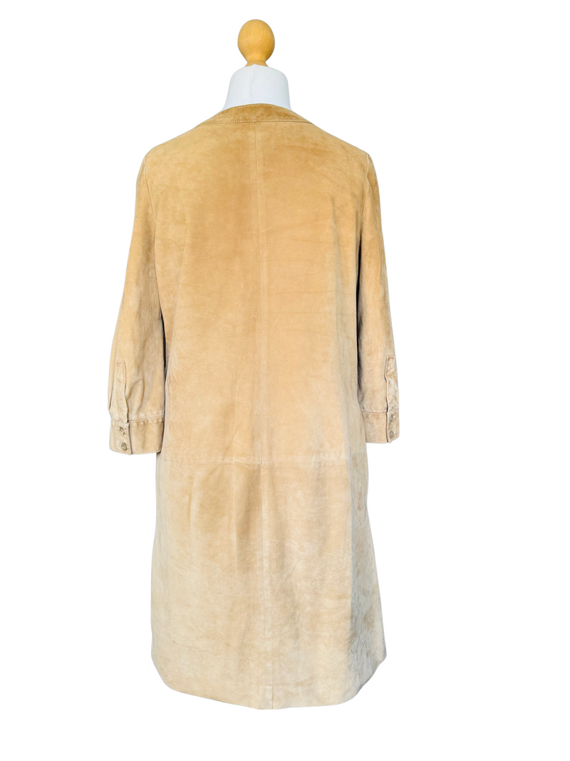 Vintage Christian Dior Camel Suede Shift Dress