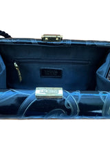 Escada Tooled Leather Clutch Bag w/Fringed Tassels