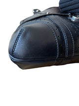 Gucci Reins Perforated Black Leather Shoulder Bag