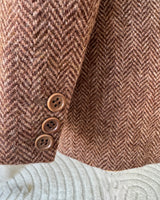 Vintage Italian Herringbone Wool Blazer