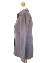 Gucci Grey Button down Shirt w/Detachable Rhinestone Collar